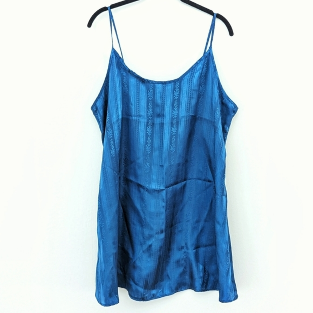 Inner Most Blue Teal Patterned‎ Slip Sleeping Gown Nightgown Sexy Chemises S